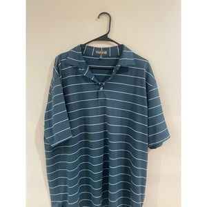 Men’s XL Peter Millar Golf Polo Navy Baby Blue